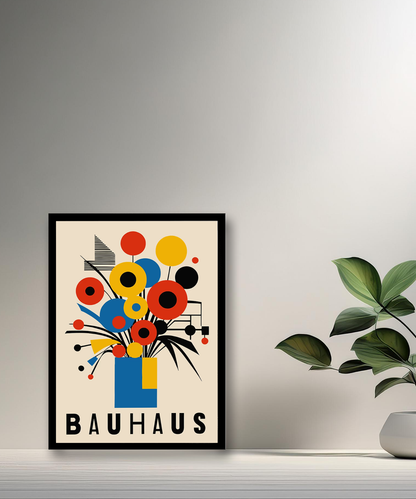 Cadre photo Bauhaus bouquet de fleurs