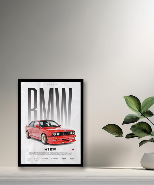Cadre photo BMW M3 E30