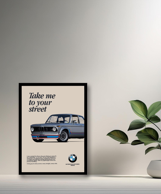 Cadre photo BMW Take me to your street