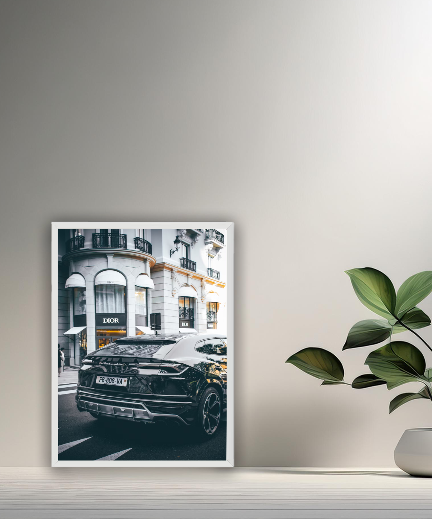 Poster Dior x Lamborghini Urus encadré