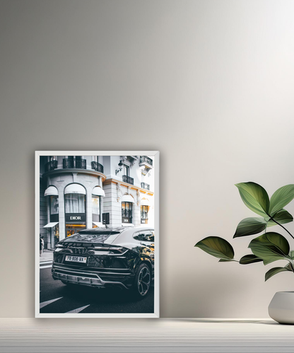 Poster Dior x Lamborghini Urus encadré