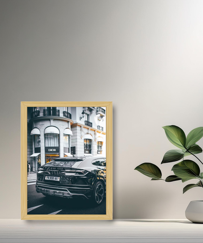 Poster Dior x Lamborghini Urus encadré