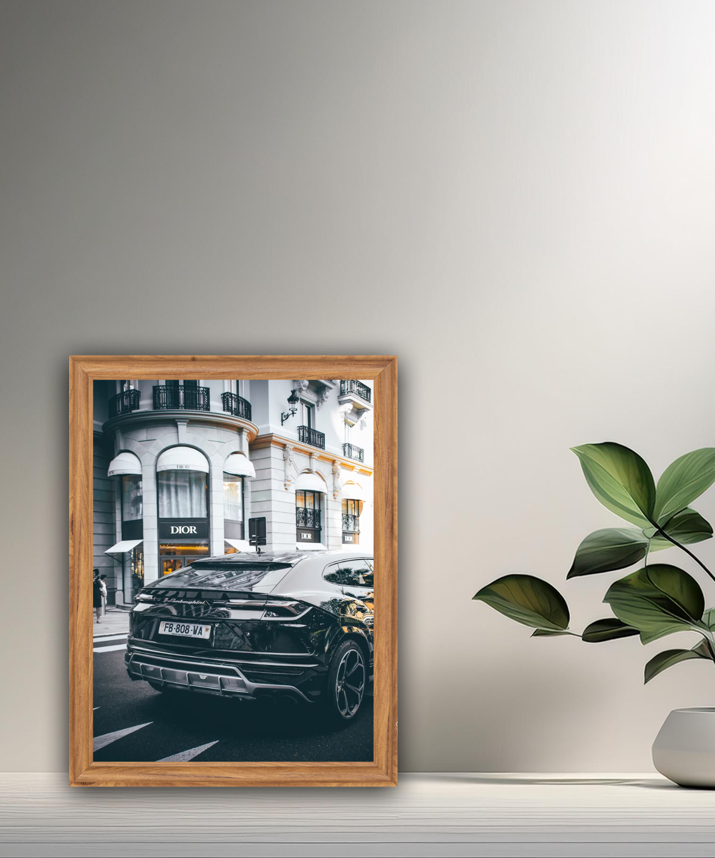 Poster Dior x Lamborghini Urus encadré