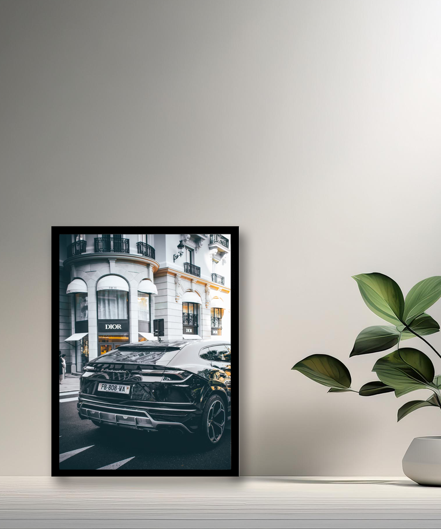 Poster Dior x Lamborghini Urus encadré