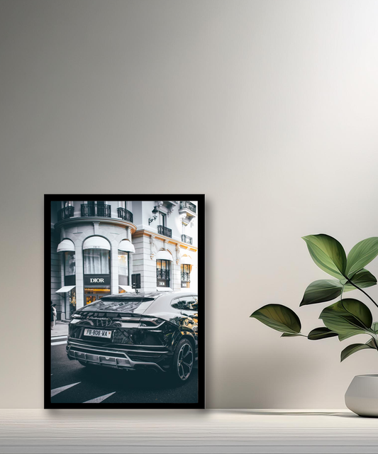 Poster Dior x Lamborghini Urus encadré