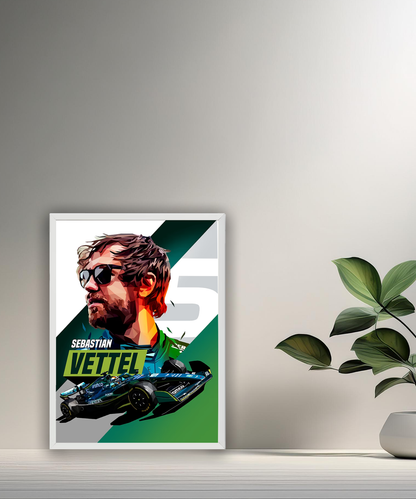 Cadre photo Sebastian Vettel Formule 1