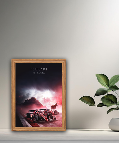 Cadre photo Ferrari is back Formule 1