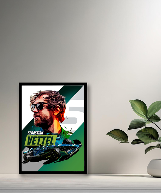 Cadre photo Sebastian Vettel Formule 1