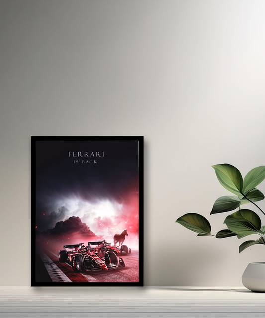 Cadre photo Ferrari is back Formule 1