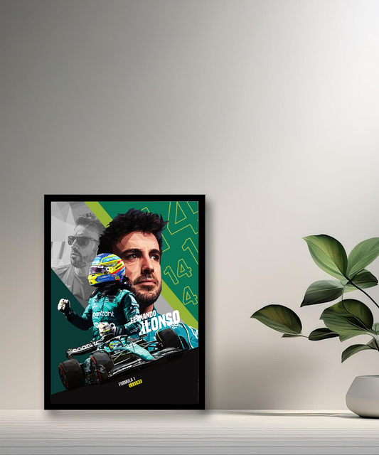 Cadre photo Fernando Alonso Formule 1
