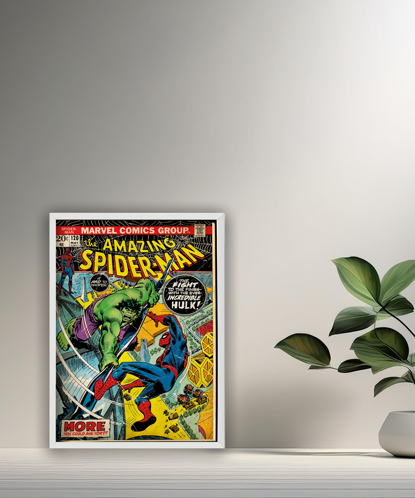 Cadre photo Hulk vs Spider-man Marvel