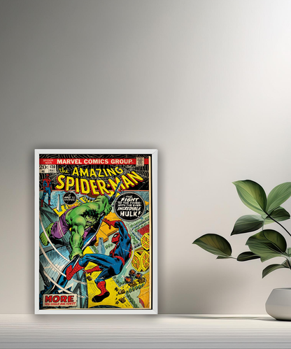 Cadre photo Hulk vs Spider-man Marvel