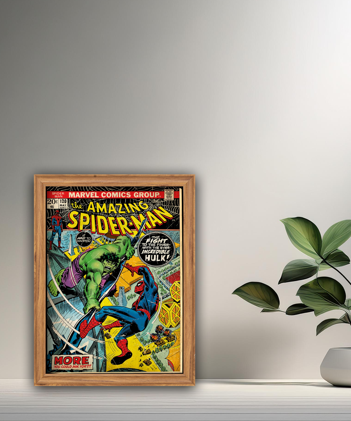 Cadre photo Hulk vs Spider-man Marvel