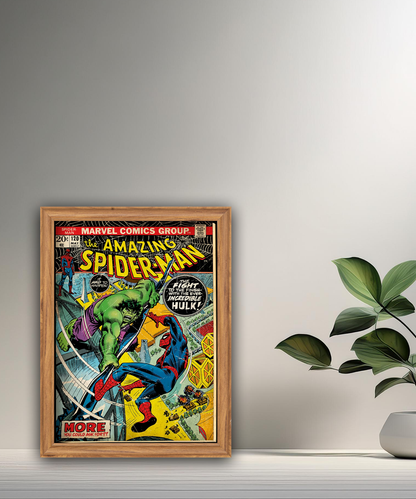 Cadre photo Hulk vs Spider-man Marvel
