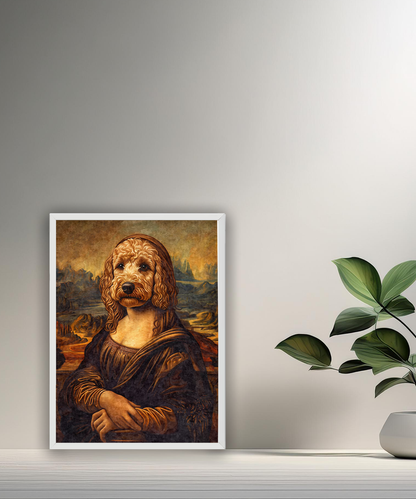 Cadre photo Mona Lisa La Joconde chien