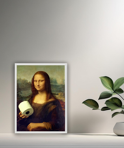 Cadre photo Mona Lisa La Joconde papier toilette
