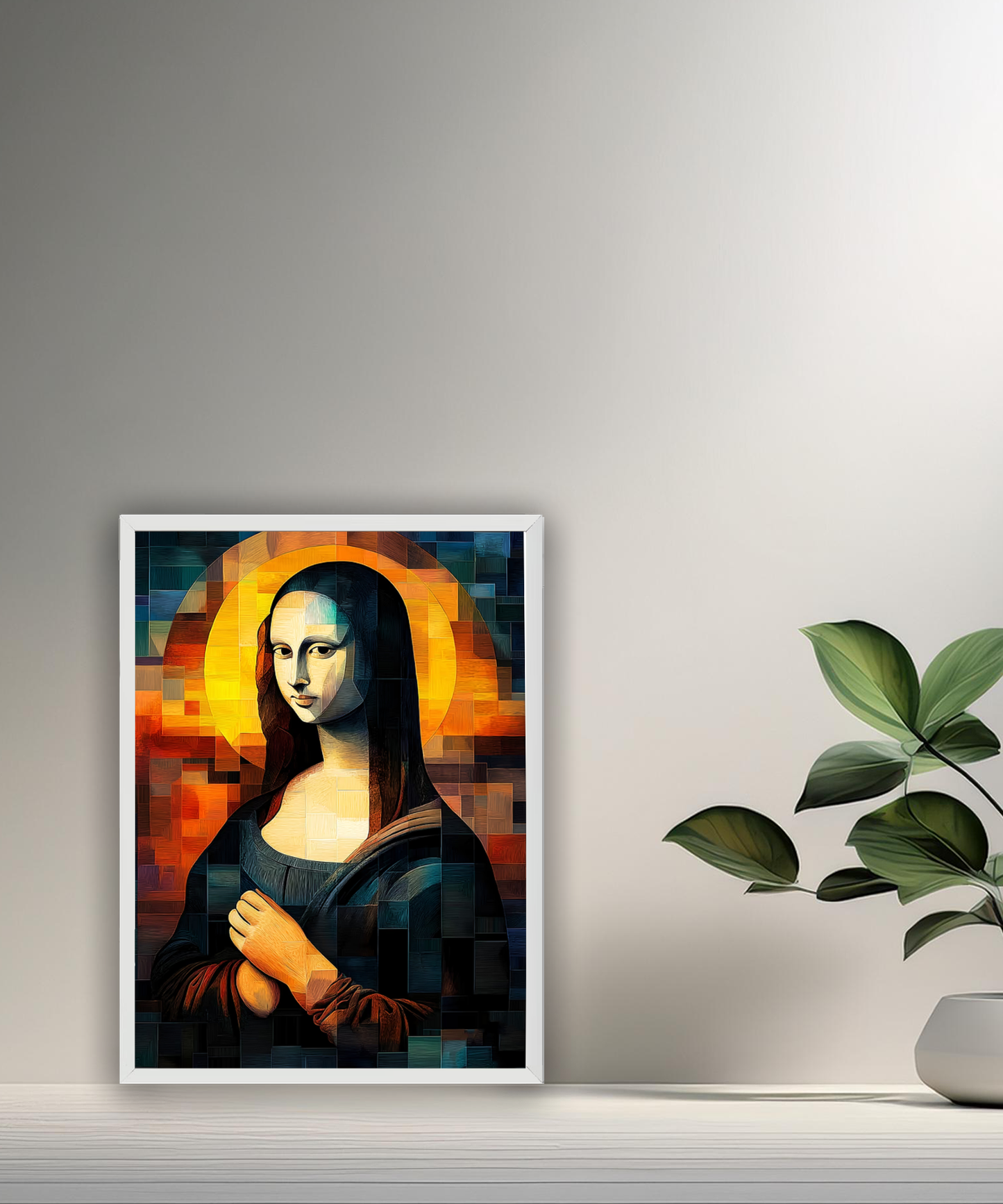 Cadre photo Mona Lisa La Joconde mosaïque