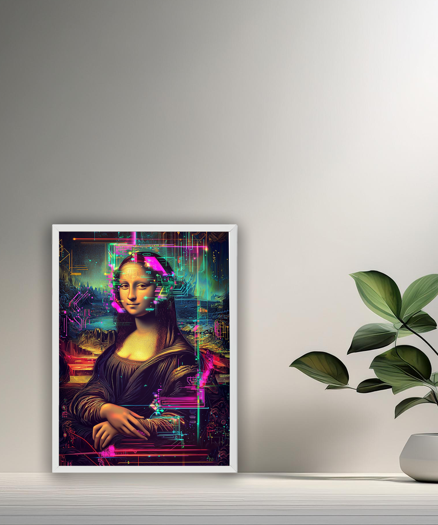Cadre photo Mona Lisa La Joconde matrix