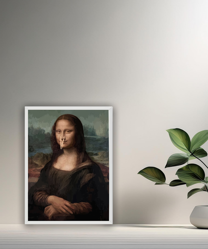 Cadre photo Mona Lisa La Joconde pince à linge