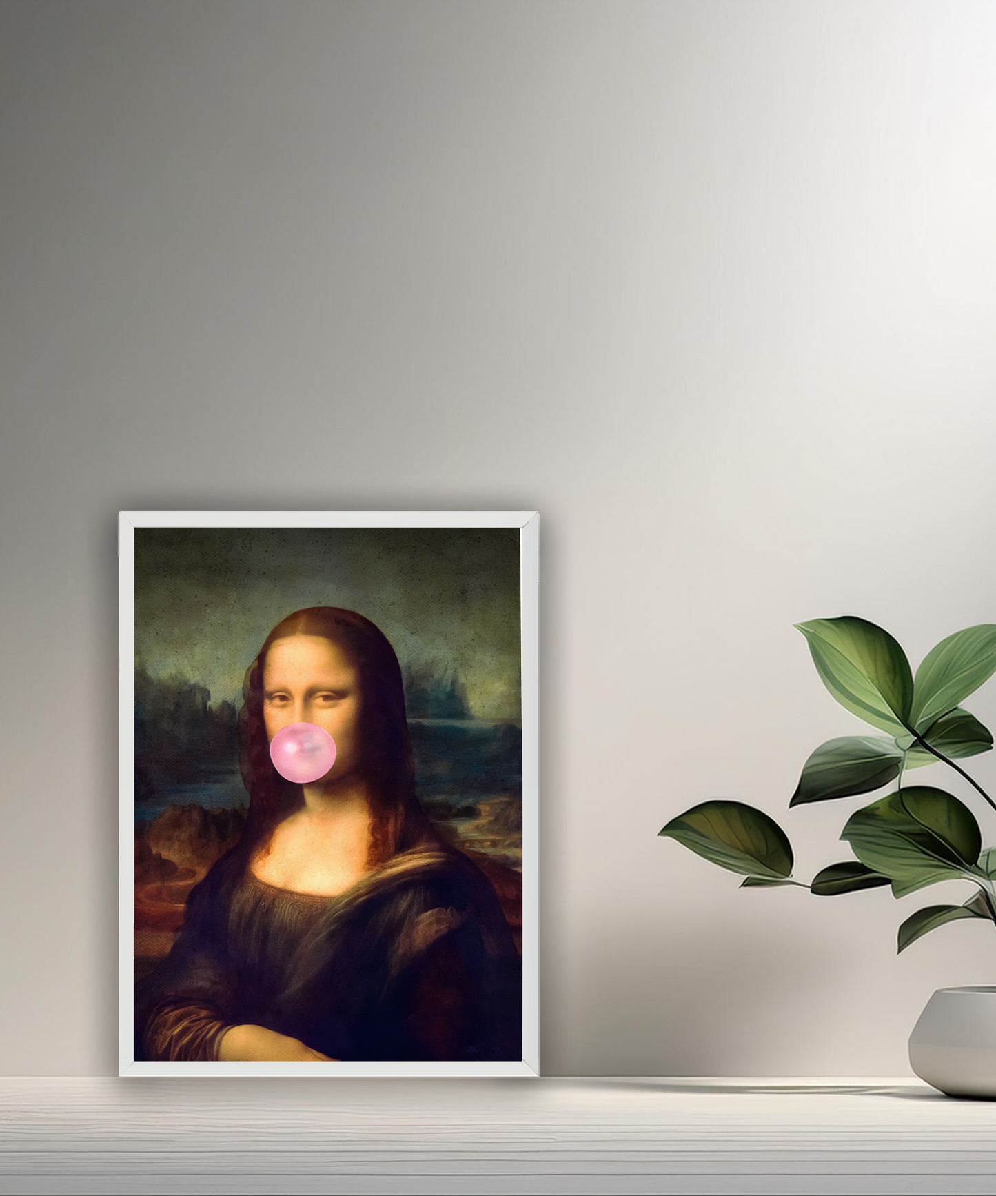 Cadre photo Mona Lisa La Joconde chewing-gum