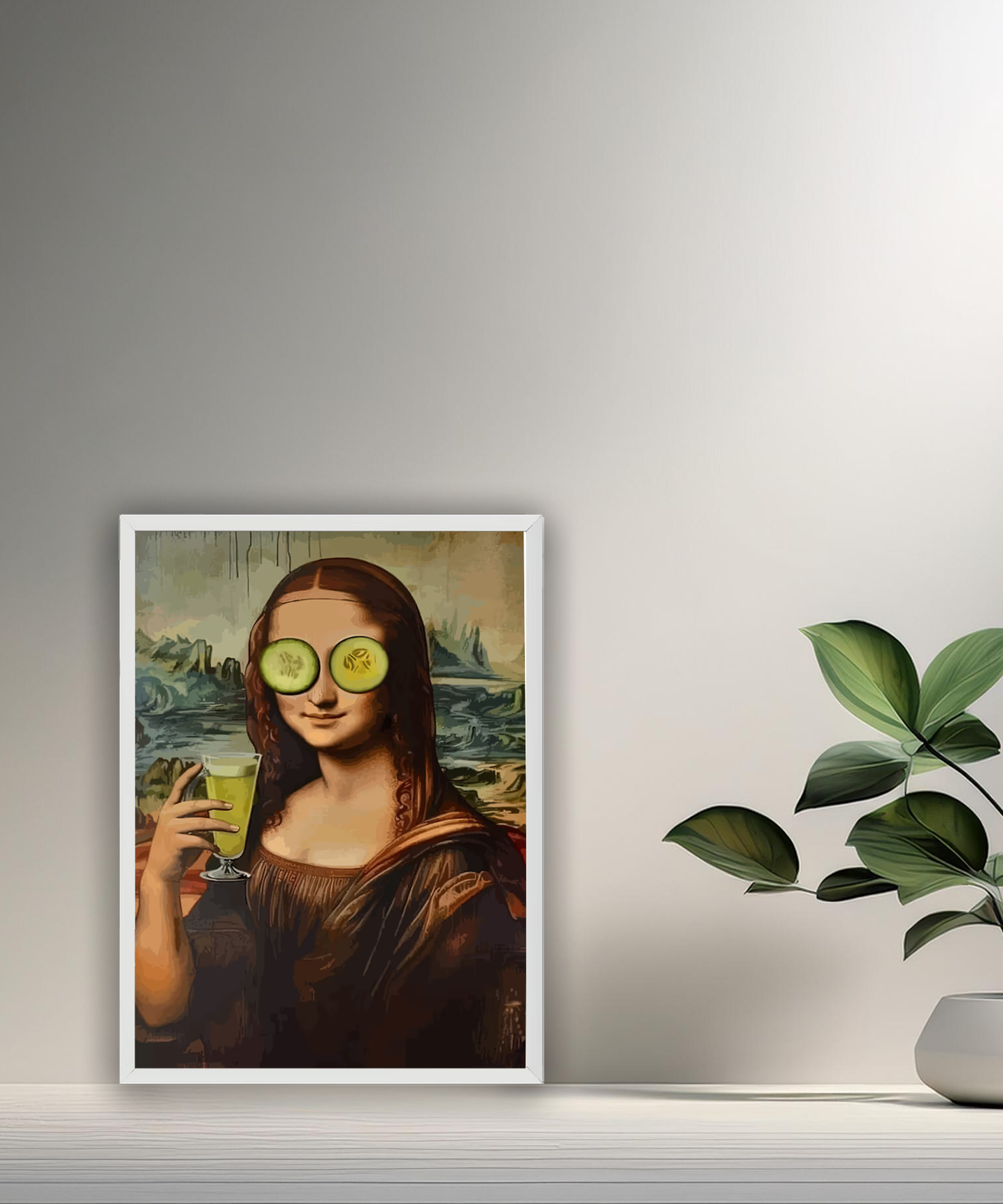 Cadre photo Mona Lisa courgette