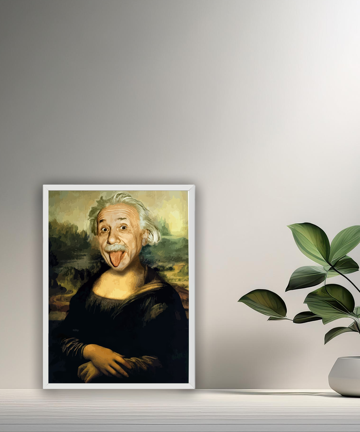 Cadre photo Mona Lisa La Joconde Albert Einstein
