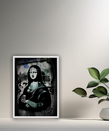 Cadre photo Mona Lisa La Joconde black mode