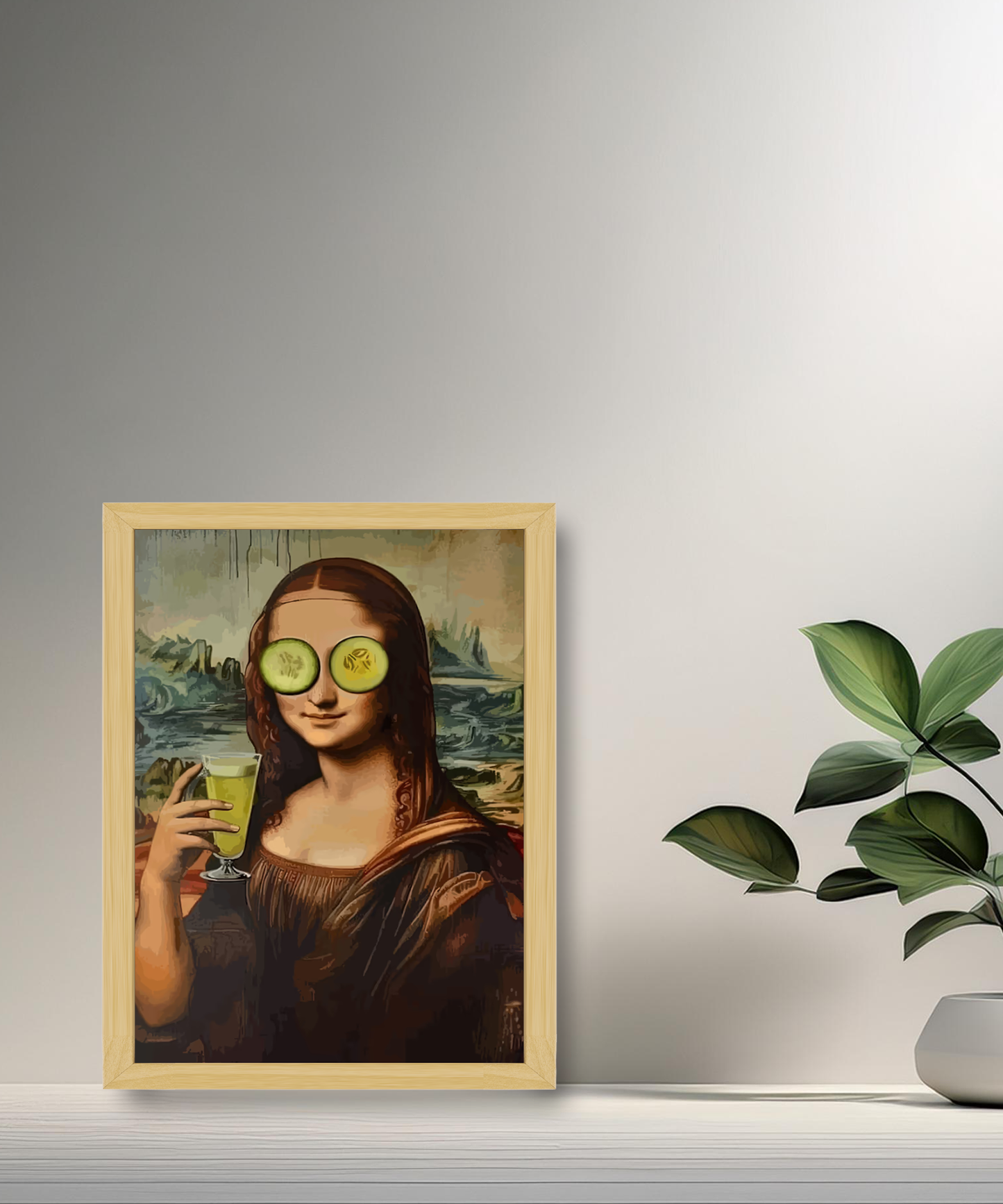 Cadre photo Mona Lisa courgette