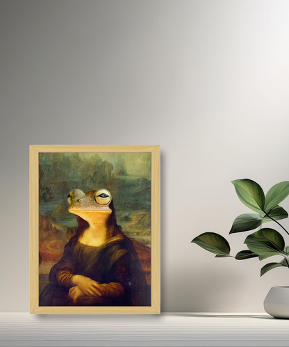 Cadre photo Mona Lisa La Joconde Grenouille