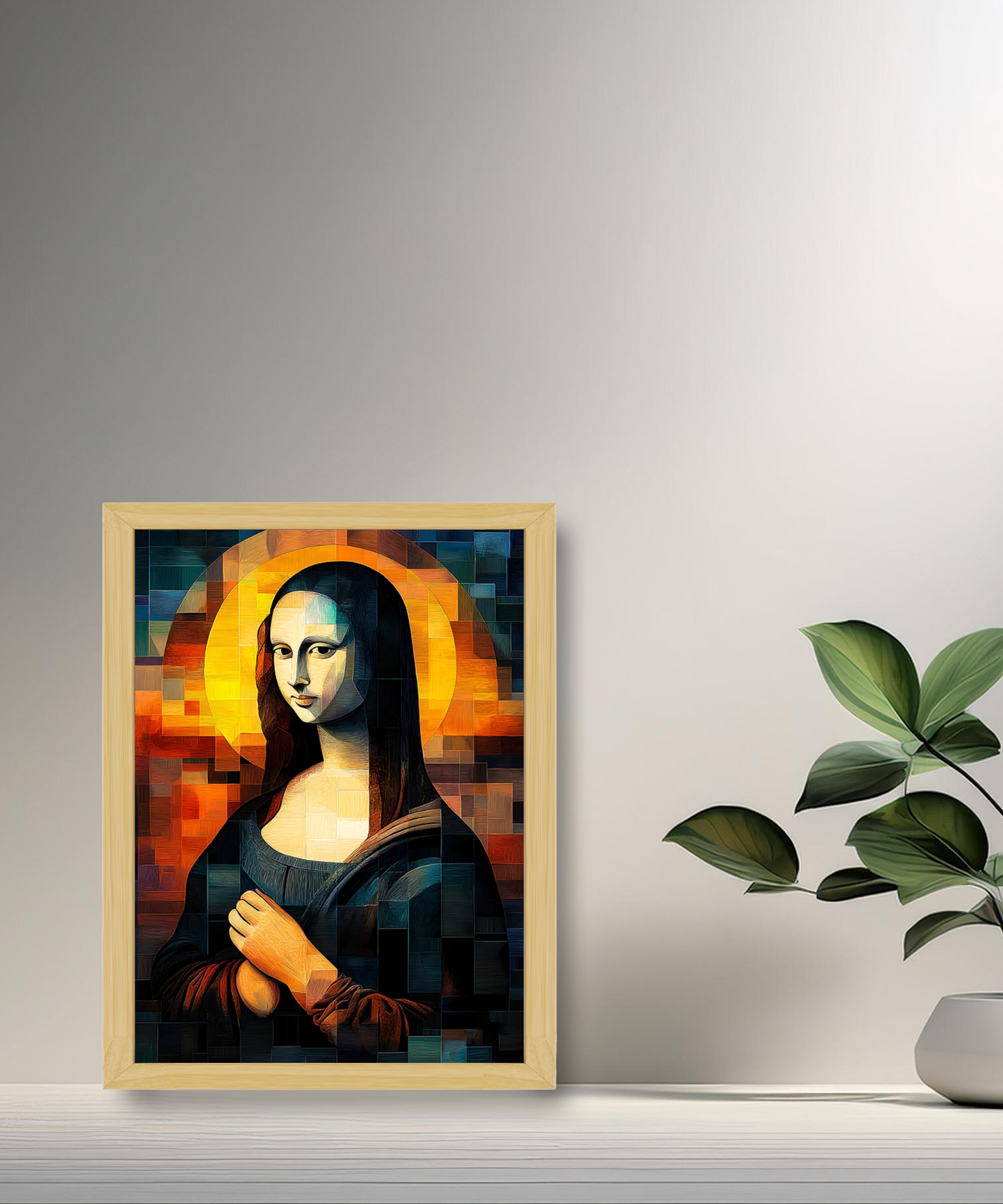 Cadre photo Mona Lisa La Joconde mosaïque