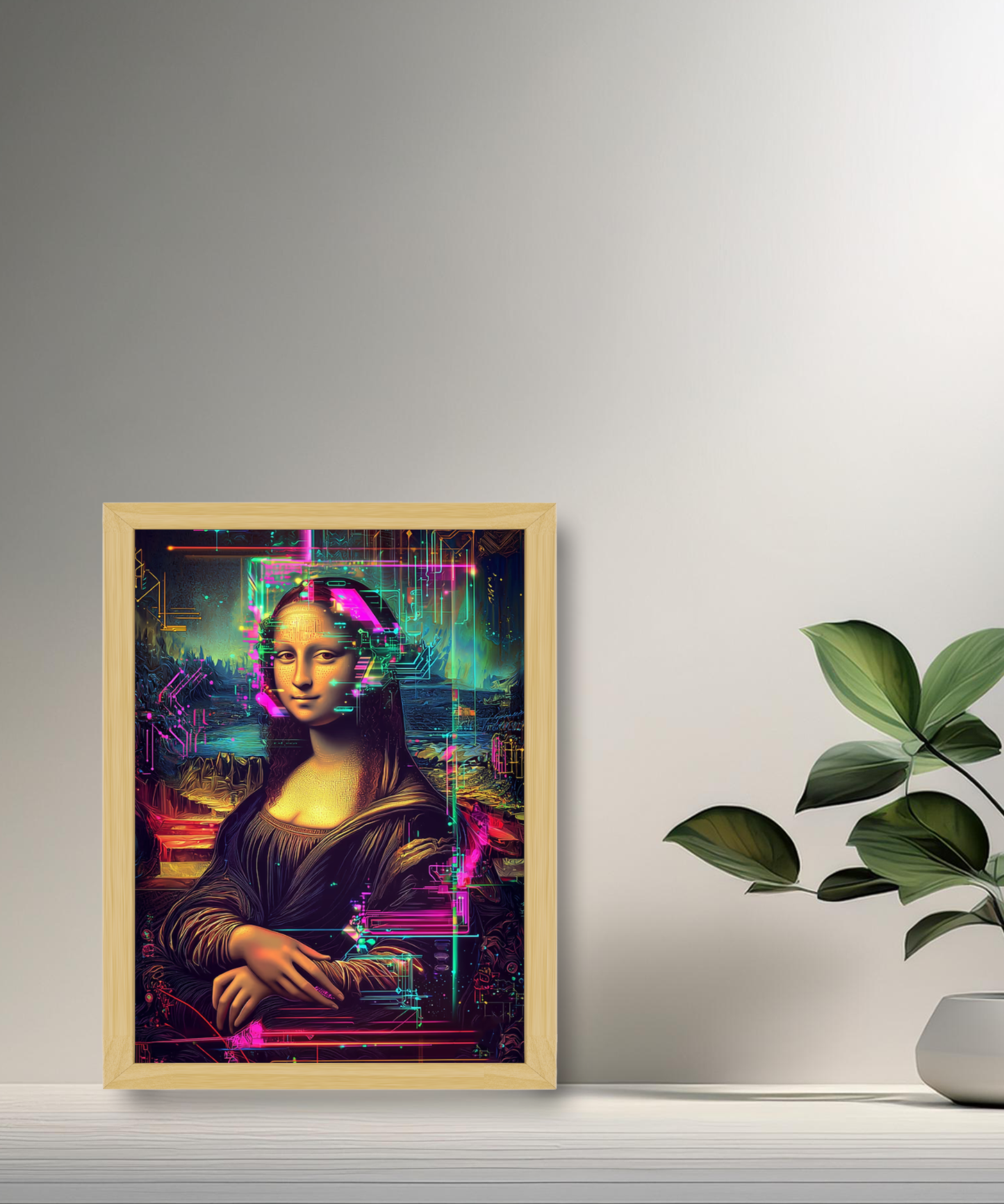 Cadre photo Mona Lisa La Joconde matrix