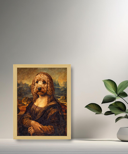 Cadre photo Mona Lisa La Joconde chien