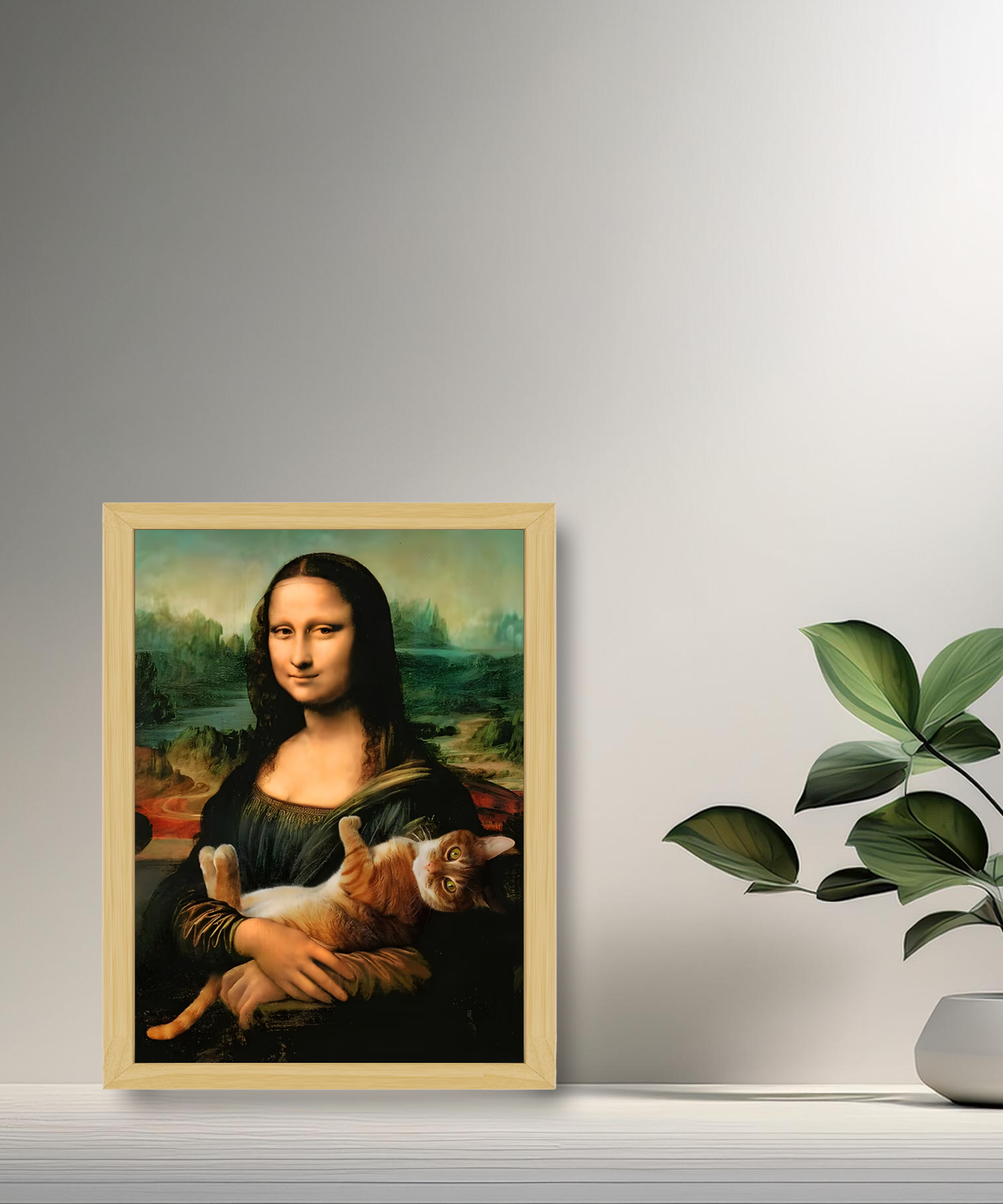 Cadre photo Mona Lisa La Joconde Chat