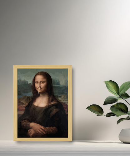 Cadre photo Mona Lisa La Joconde pince à linge
