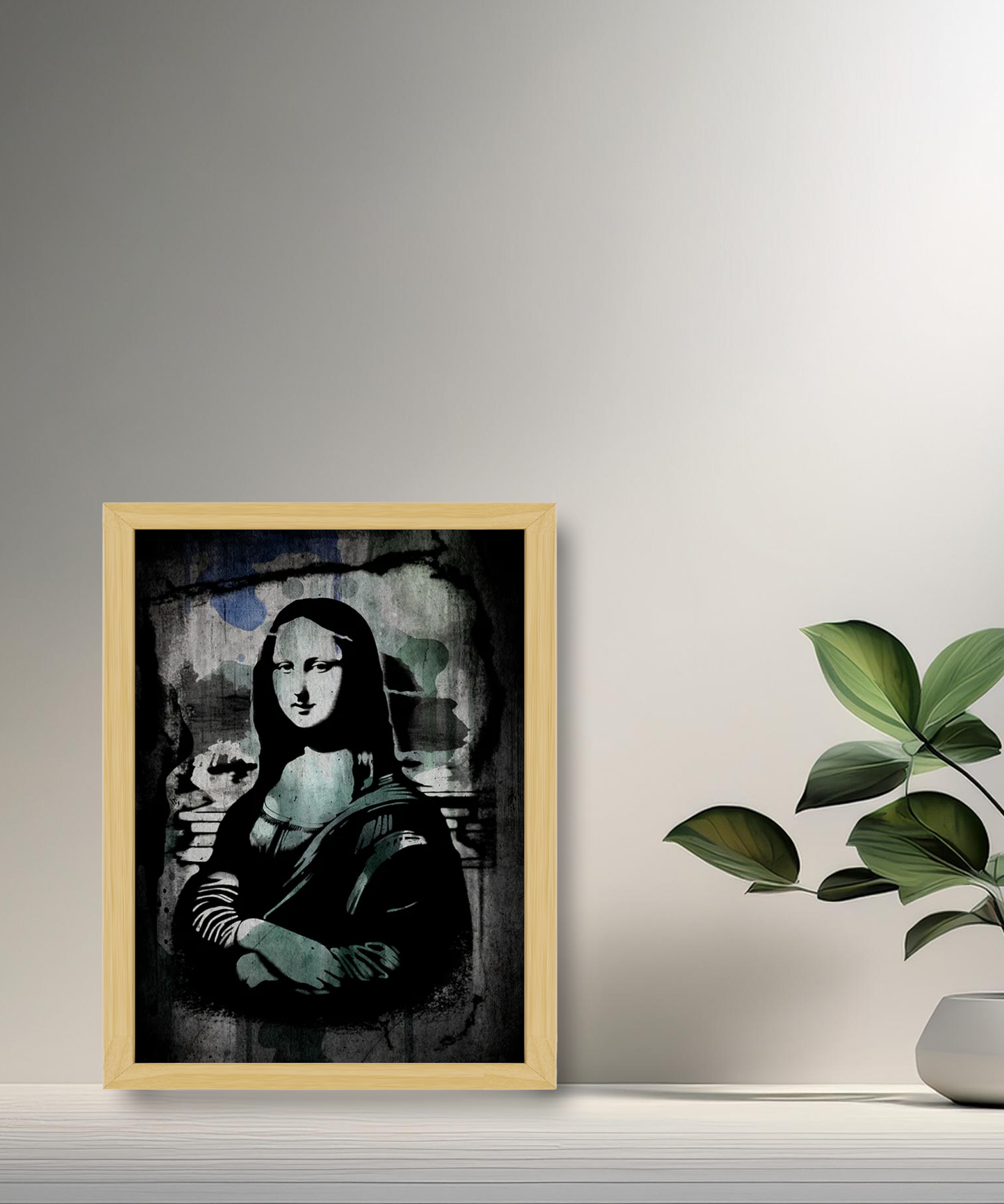 Cadre photo Mona Lisa La Joconde black mode