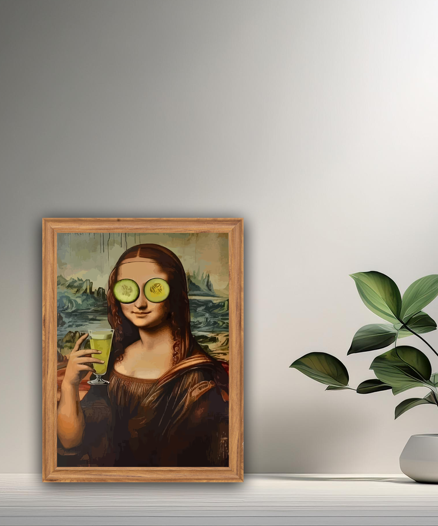 Cadre photo Mona Lisa courgette