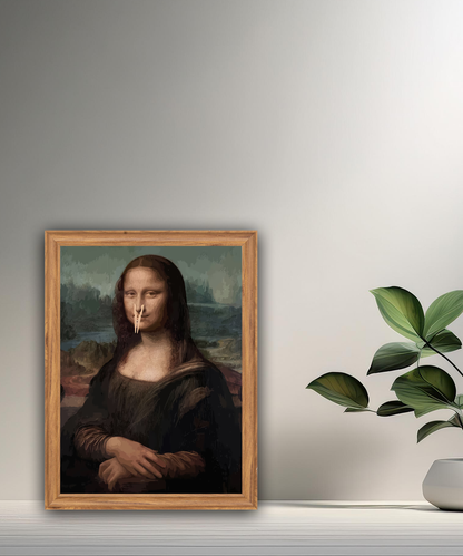 Cadre photo Mona Lisa La Joconde pince à linge