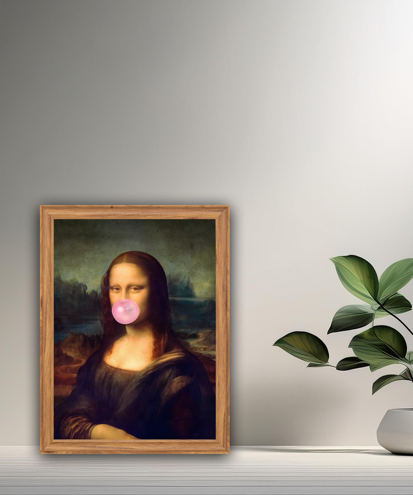 Cadre photo Mona Lisa La Joconde chewing-gum