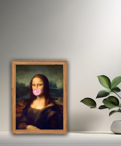 Cadre photo Mona Lisa La Joconde chewing-gum