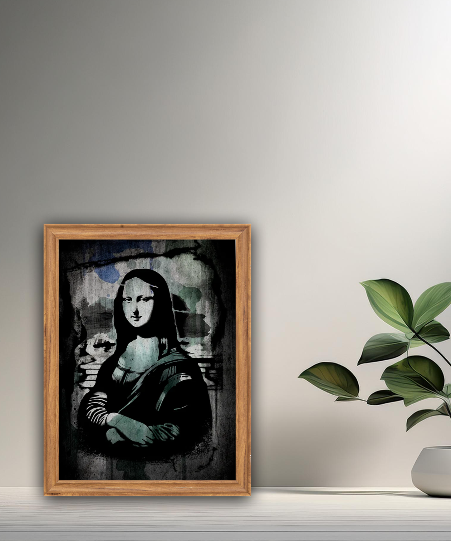 Cadre photo Mona Lisa La Joconde black mode