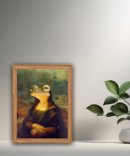Cadre photo Mona Lisa La Joconde Grenouille