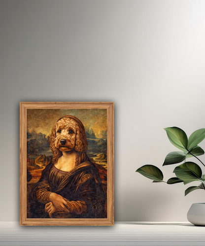 Cadre photo Mona Lisa La Joconde chien