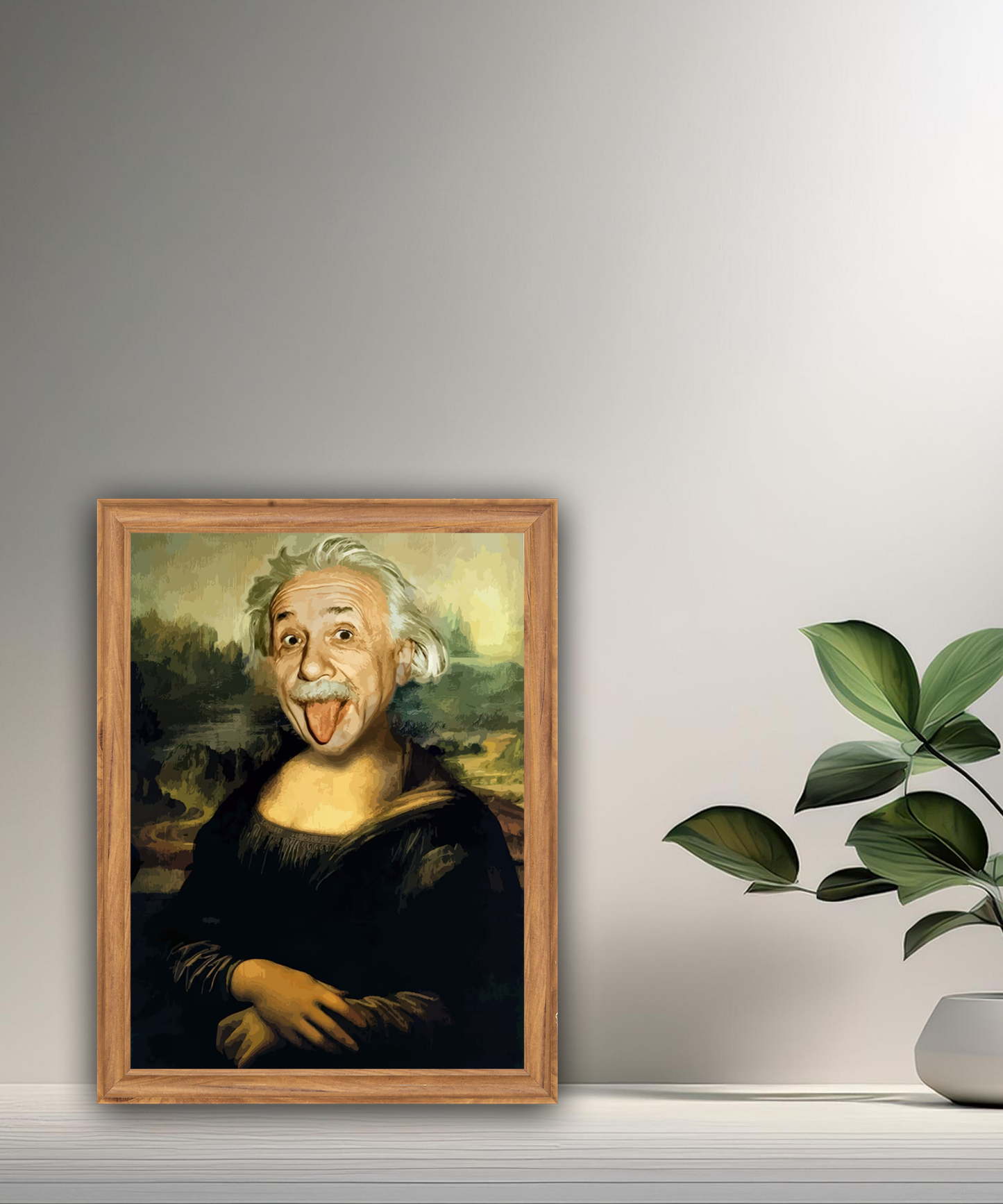 Cadre photo Mona Lisa La Joconde Albert Einstein