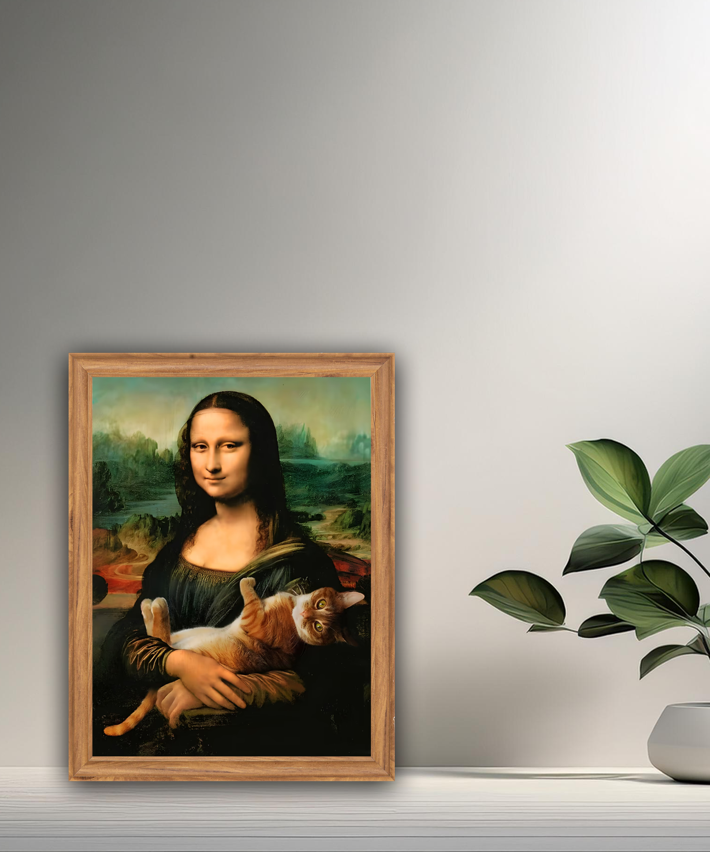 Cadre photo Mona Lisa La Joconde Chat