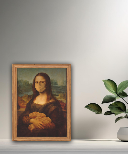 Cadre photo Mona Lisa La Joconde masque