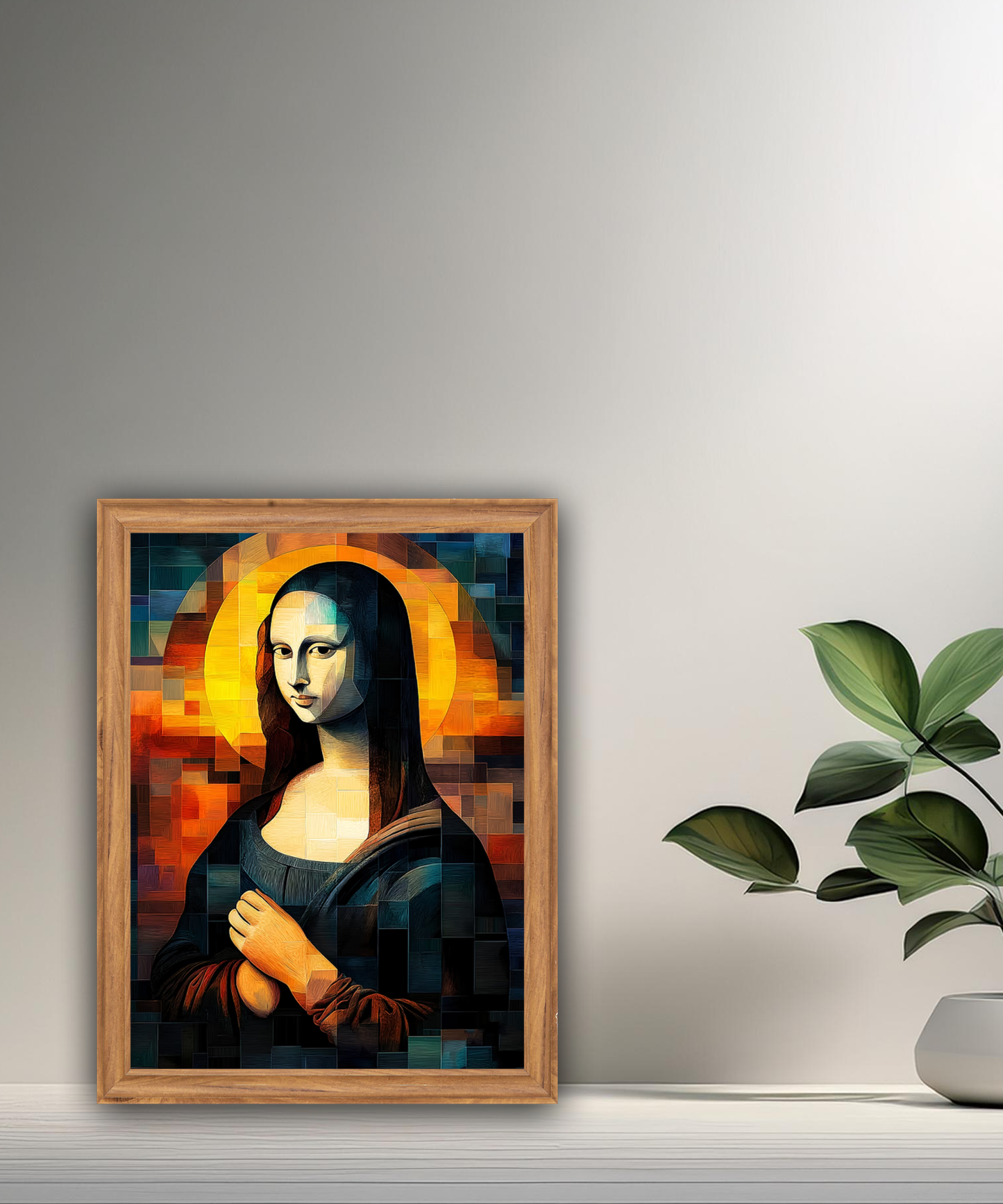 Cadre photo Mona Lisa La Joconde mosaïque