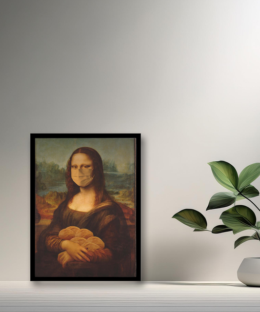 Cadre photo Mona Lisa La Joconde masque