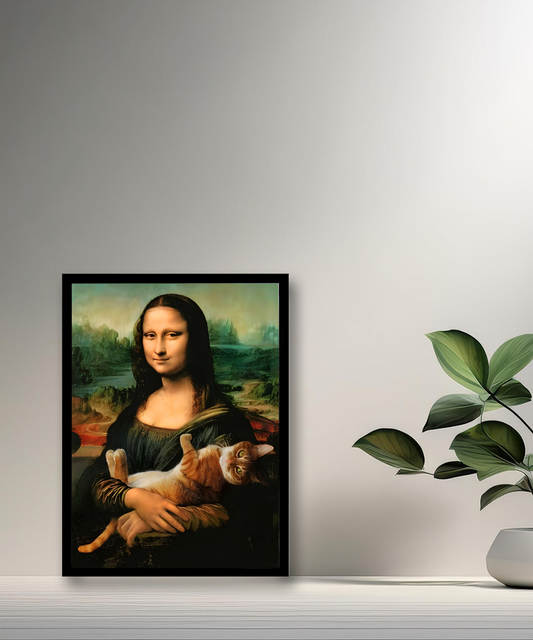 Cadre photo Mona Lisa La Joconde Chat