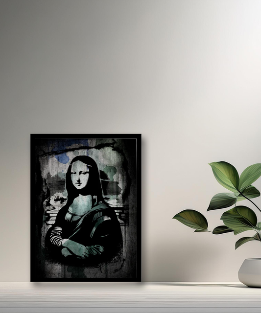 Cadre photo Mona Lisa La Joconde black mode