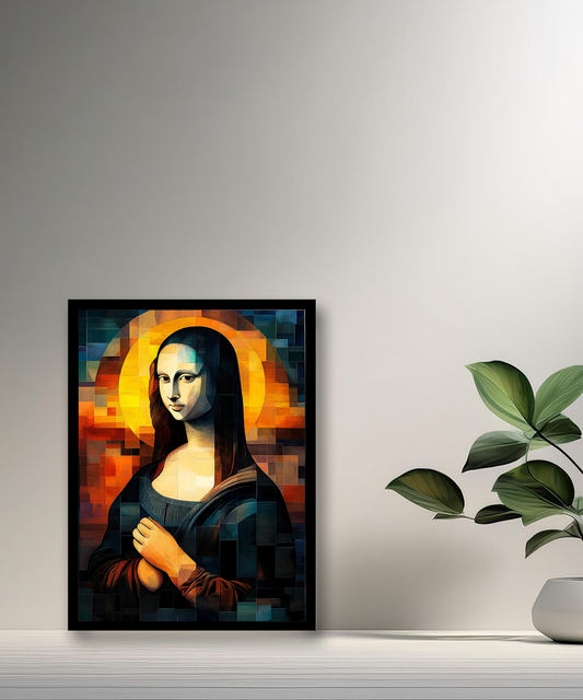 Cadre photo Mona Lisa La Joconde mosaïque
